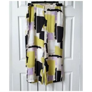 MASAI Copenhagen XXL Abstract Wide-Leg Pants – Lagenlook Artsy Boho NWOT
